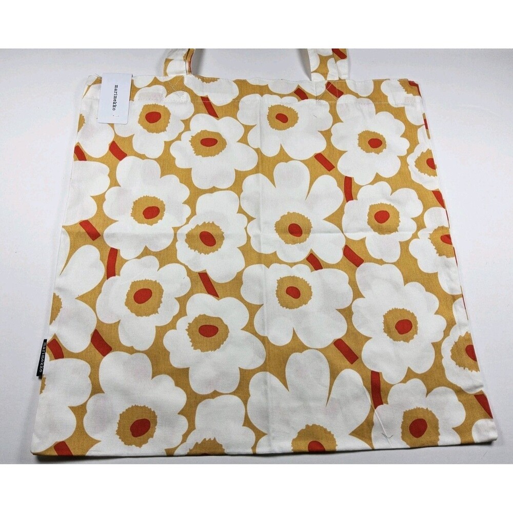 Marimekko Pieni Unikko Kassi Canvas 16" Tote Bag